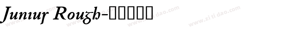 Junius Rough字体转换